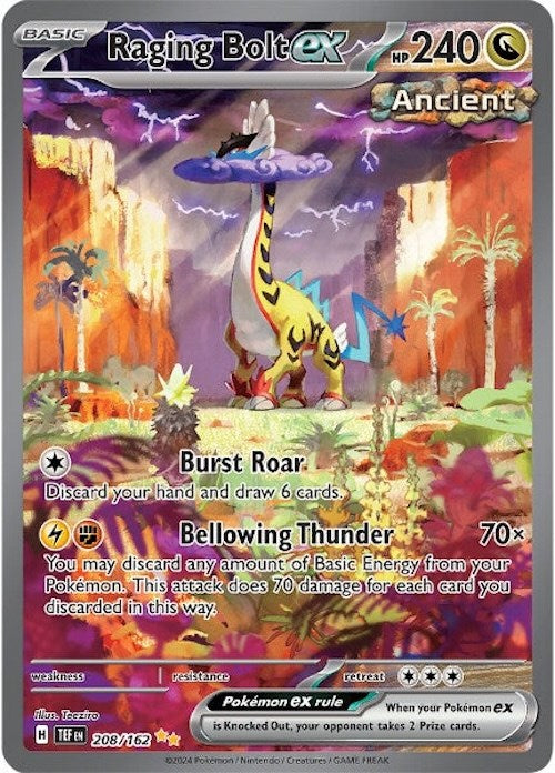 Raging Bolt ex (208/162) [Escarlata y Púrpura: Fuerzas Temporales]