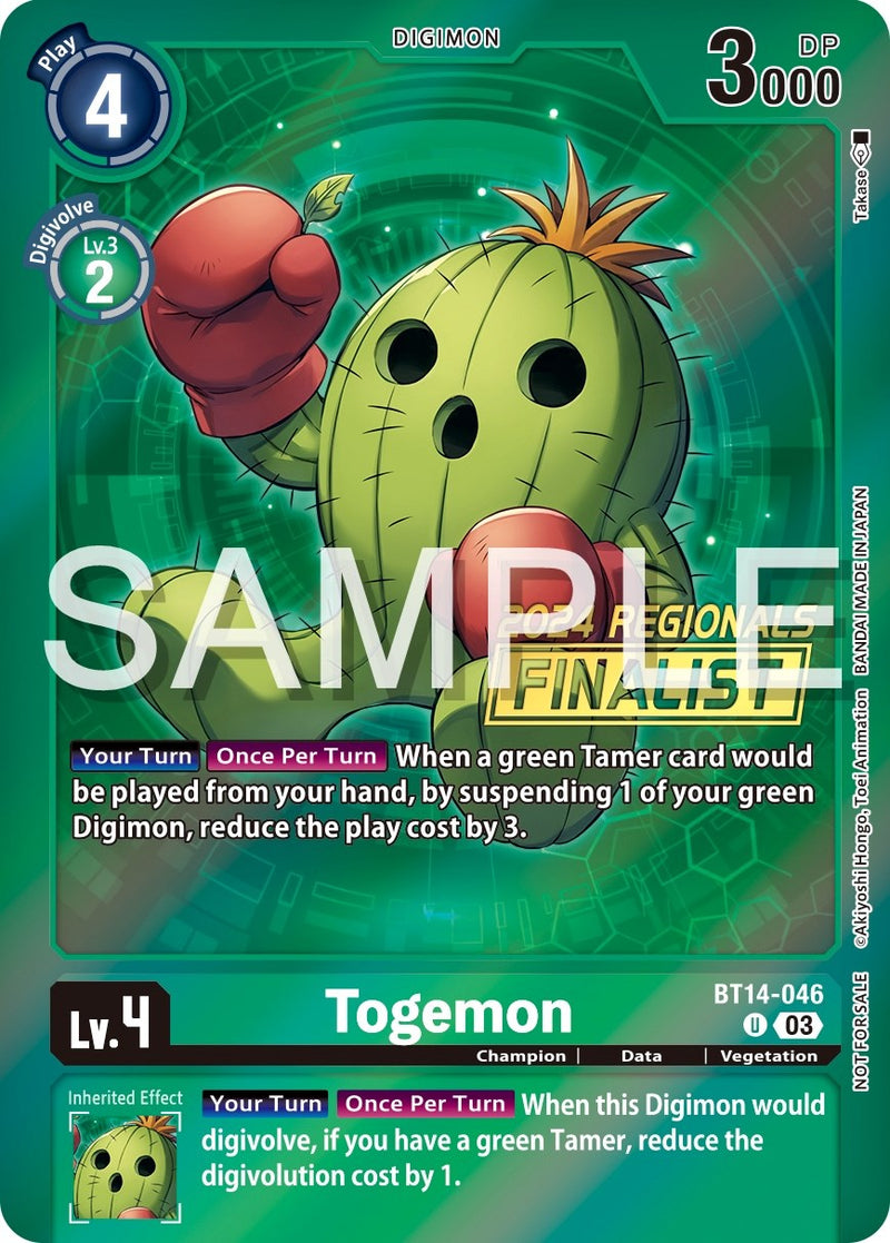 Togemon [BT14-046] (Finalista Regional 2024) [Promocionales Blast Ace]