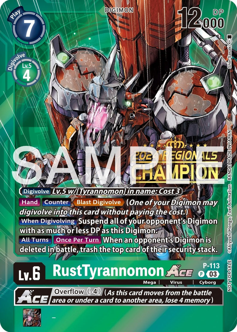 RustTyrannomon Ace [P-113] (Campeón Regional 2024) [Cartas Promocionales]