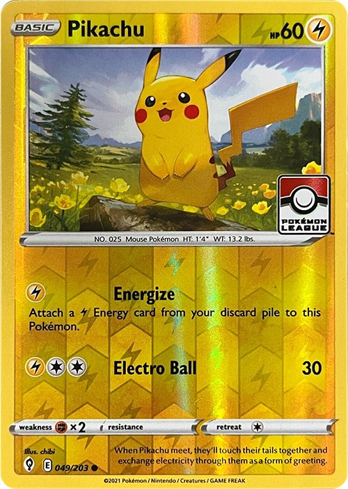 Pikachu (049/203) (Promoción de Liga 2023 2024) [Cartas de Liga y Campeonato]