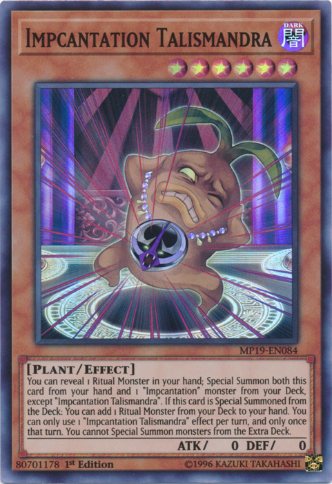 Impcantation Talismandra [MP19-EN084] Súper Rara