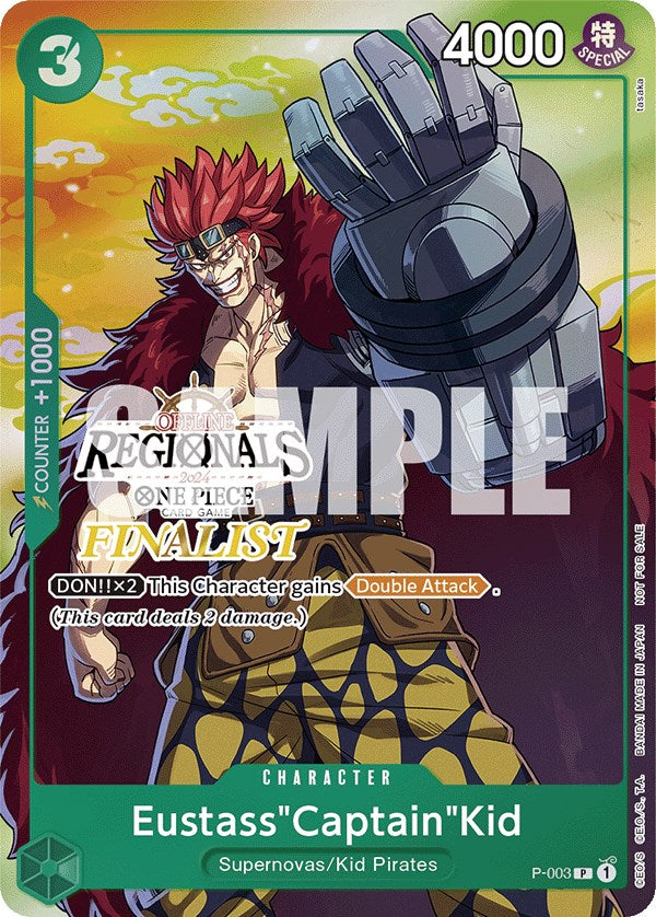 Eustass "Capitán" Kid (Regional fuera de línea 2024 Vol. 2) [Finalista] [Cartas promocionales de One Piece]
