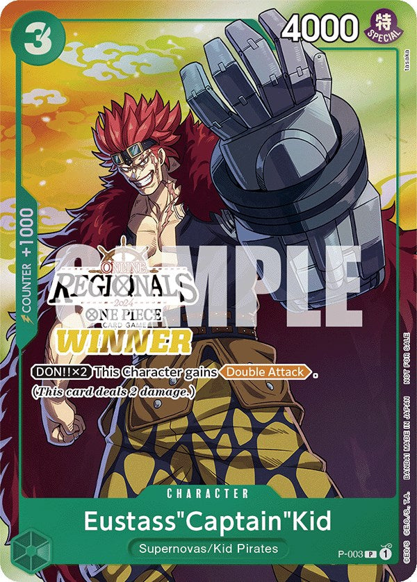 Eustass "Capitán" Kid (Regional en Línea 2024 Vol. 2) [Ganador] [Cartas Promocionales de One Piece]