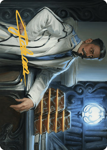 Carta de arte Barón Bertram Graywater (Firma estampada en dorado) [Serie de arte Forajidos de Puente Húmedo]