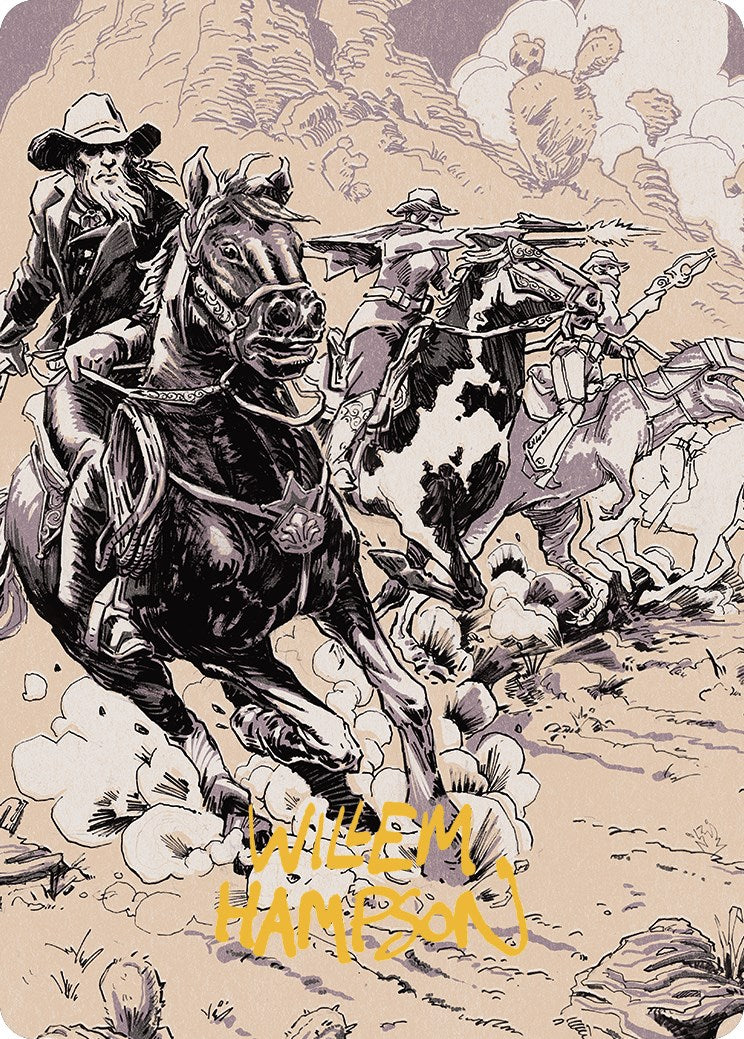 Carte artistique Forces accablantes (signature dorée) [Série d'illustrations Les Hors-la-loi de Croisetonnerre]