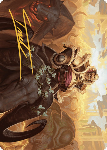 Bruse Tarl, ranchero errante: carta de arte (firma estampada en dorado) [Outlaws of Thunder Junction Art Series]