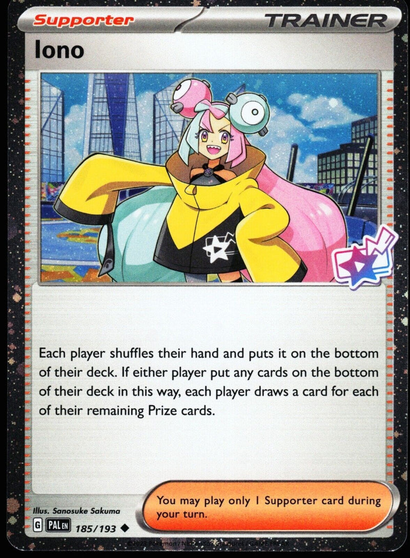 Iono (185/193) (Cosmo Holo) [Escarlata y Púrpura: Evolución en Paldea]