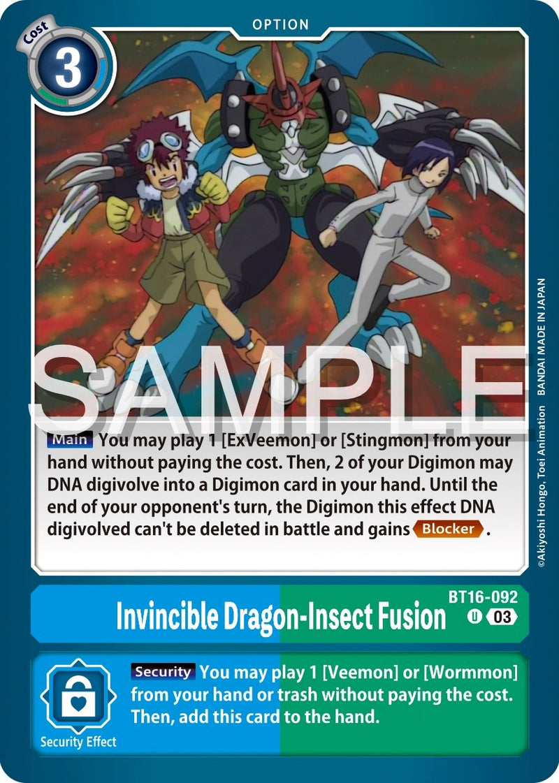 Fusión de Dragón-Insecto Invencible [BT16-092] [Observador Principiante]