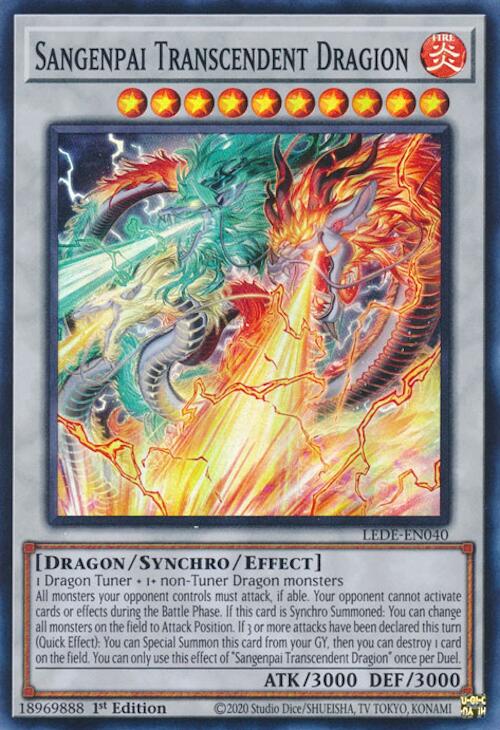 Sangenpai Dragón Trascendente [LEDE-EN040] Súper Rara
