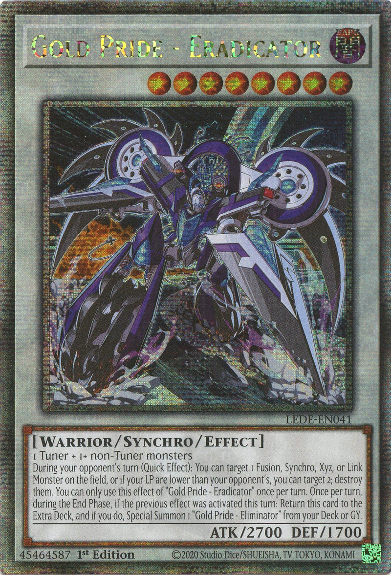 Gold Pride - Erradicador (Quarter Century Secret Rare) [LEDE-EN041] Quarter Century Secret Rare