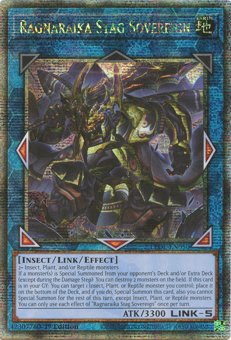 Ragnaraika, Ciervo Soberano (Secret Rare del Cuarto de Siglo) [LEDE-EN050] Secret Rare del Cuarto de Siglo
