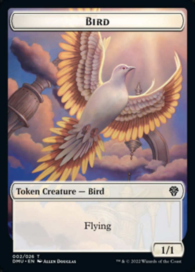 Oiseau (002) // Zombie Jeton recto-verso [Jetons Dominaria Uni]