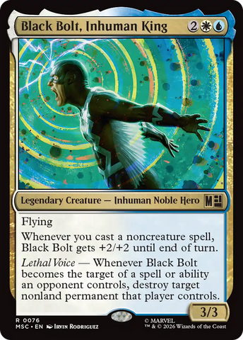 Black Bolt, Rey de los Inhumanos (Foja Sobresaliente) [Commander de Marvel Superhéroes]