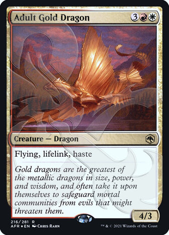 Dragon d'or adulte (Promo esperluette) [Dungeons & Dragons: Adventures in the Forgotten Realms Promos]
