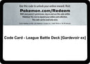Image for Code Card - League Battle Deck [Gardevoir ex] (MCAP) - Pokemon