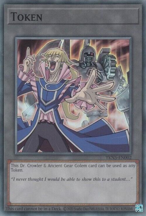 Ficha: Dr. Crowler y Golem de Engranajes Antiguos [TKN5-EN002] Súper Rara