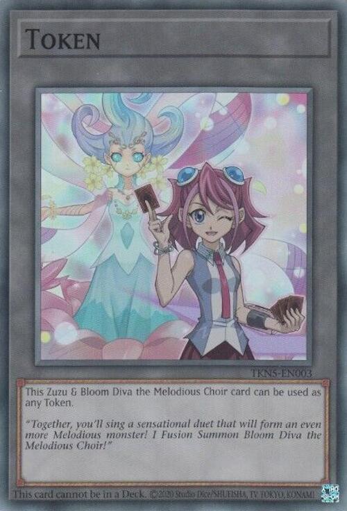 Ficha: Zuzu y Bloom Diva la Melodiosa Cantante [TKN5-EN003] Super Rara