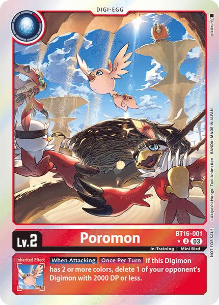 Poromon [BT16-001] (Paquete de promoción de caja: Beginning Observer) [Promos de Beginning Observer]