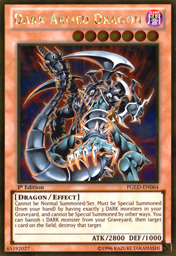 Dragon Armé des Ténèbres [PGLD-FR064] Gold Rare