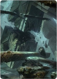 Pantano 3 Carta de Arte [Serie de Arte de Zendikar Rising]