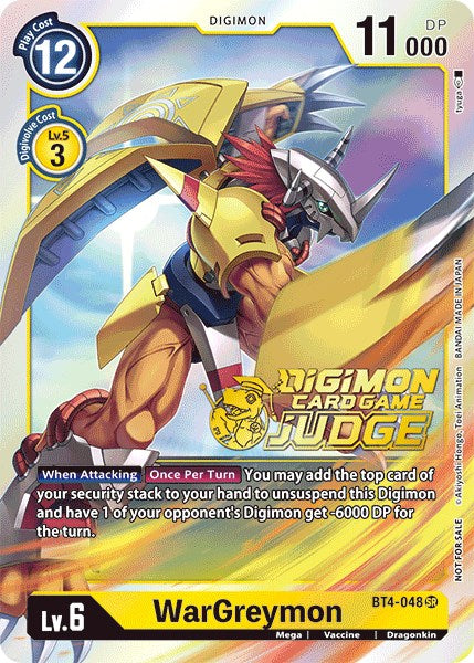 WarGreymon [BT4-048] (Paquete de jueces 1) [Promos Great Legend]