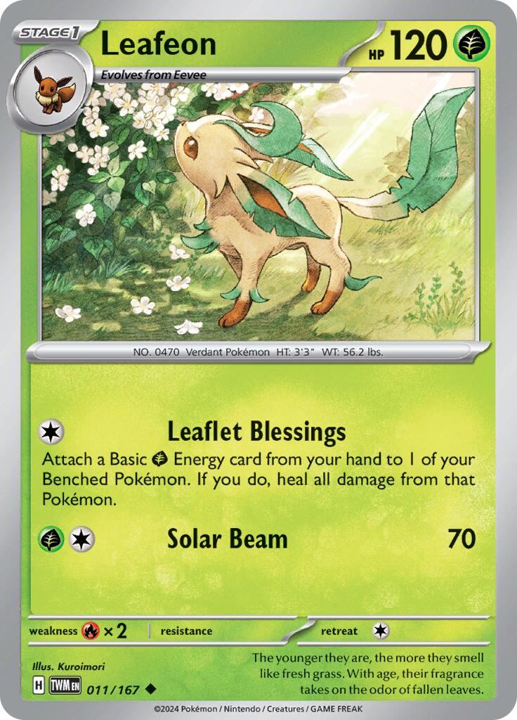 Leafeon (011/167) [Escarlata y Púrpura: Mascarada Crepuscular]