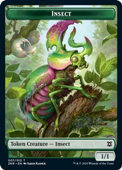 Humain // Insecte Jeton recto-verso [Tokens des Decks Challenger 2021]