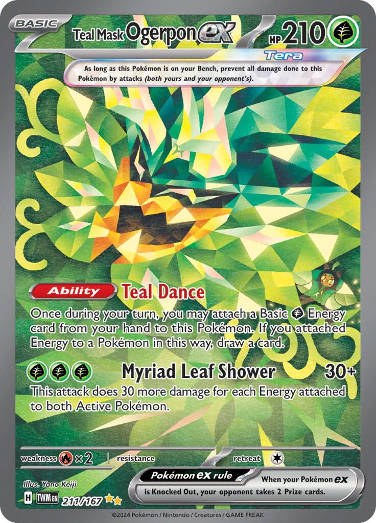 Ogerpon Masque Turquoise ex (211/167) [Écarlate et Violet : Mascarade Crépusculaire]