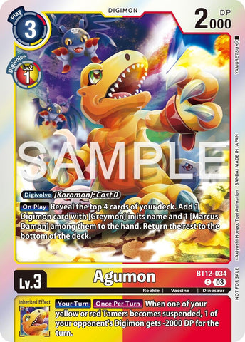 Agumon [BT12-034] (Official Tournament Vol.13 Winner Pack) [Promociones de Across Time]