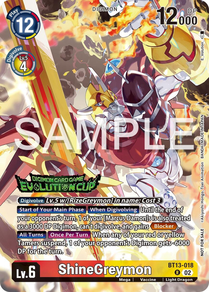 ShineGreymon [BT13-018] (2024 Evolution Cup) [Promociones del Booster Versus Royal Knights]