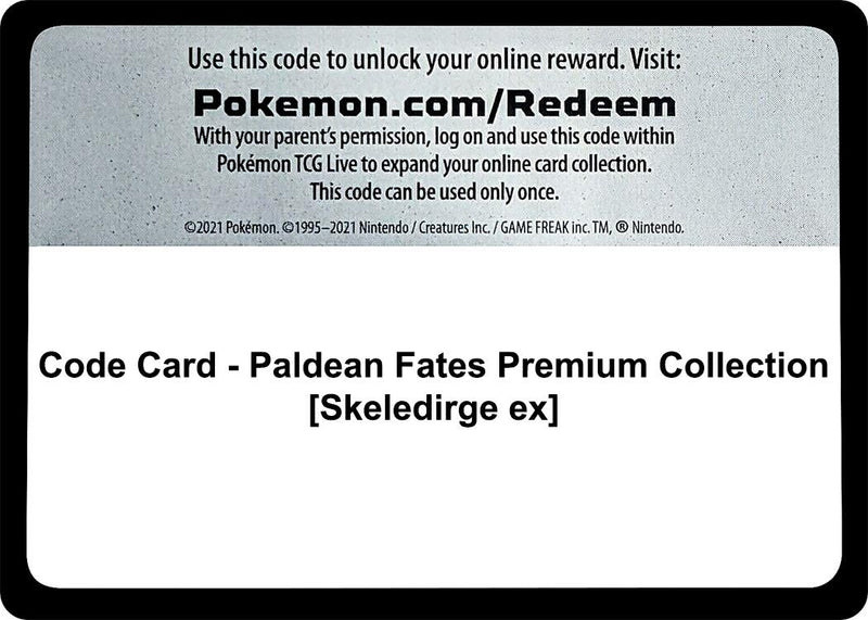 Image for Code Card - Paldean Fates Premium Collection [Skeledirge ex] - Pokemon