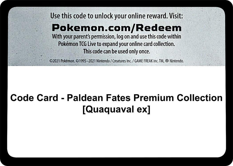 Image for Code Card - Paldean Fates Premium Collection [Quaquaval ex] - Pokemon