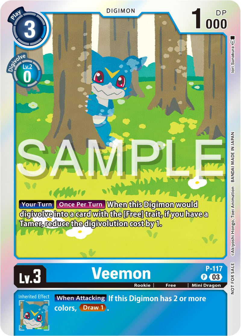 Veemon [P-117] (Observador Primerizo Pre-Lanzamiento) [Cartas Promocionales]
