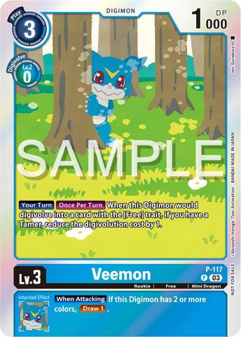 Veemon [P-117] (Observador Primerizo Pre-Lanzamiento) [Cartas Promocionales]