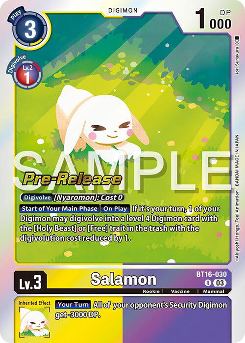 Salamon [BT16-030] [Cartas promocionales de pre-lanzamiento de Beginning Observer]