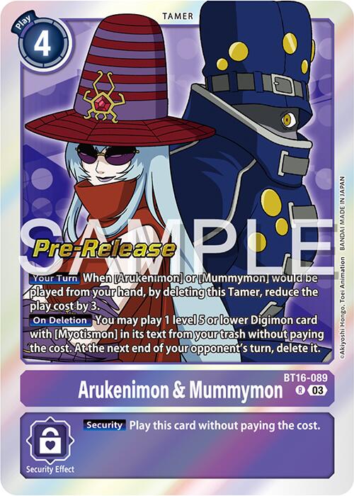 Arukenimon y Mummymon [BT16-089] [Promos de prelanzamiento de Beginning Observer]