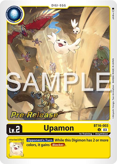 Upamon [BT16-003] [Cartas promocionales de preestreno de Beginning Observer]