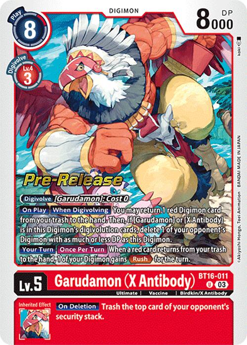 Garudamon (X Antibody) [BT16-011] [Promos de Prelanzamiento de Beginning Observer]