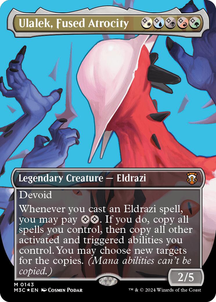 Ulalek, atrocité fusionnée (sans bordure) (Feuille métallique ondulée) [Modern Horizons 3 Commander]