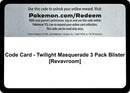 Image for Code Card - Twilight Masquerade 3 Pack Blister [Revavroom] - Pokemon