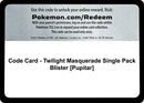 Image for Code Card - Twilight Masquerade Single Pack Blister [Pupitar] - Pokemon