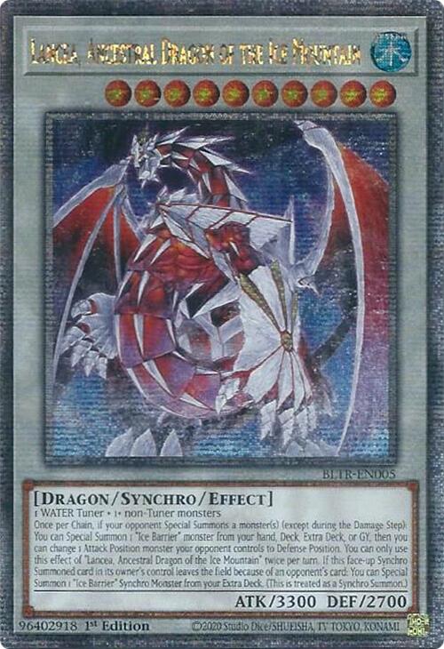 Lancea, Dragon Ancêtre de la Montagne de Glace (Quarter Century Secret Rare) [BLTR-FR005] Quarter Century Secret Rare