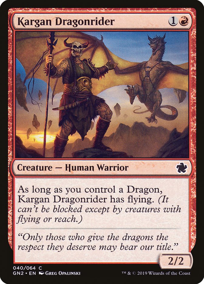 Kargan, jinete de dragones [Game Night 2019]
