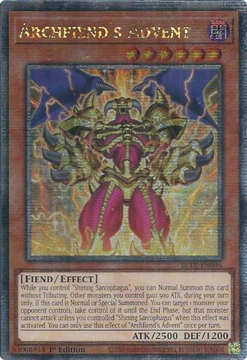 L'Avènement du Grand Démon (Secret Rare du Quart de Siècle) [BLTR-EN046] Secret Rare du Quart de Siècle