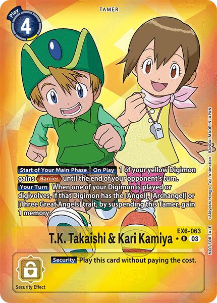 T.K. Takaishi & Kari Kamiya [EX6-063] (Booster Pack Promotionnel : Ascension Infernale) [Ascension Infernale]