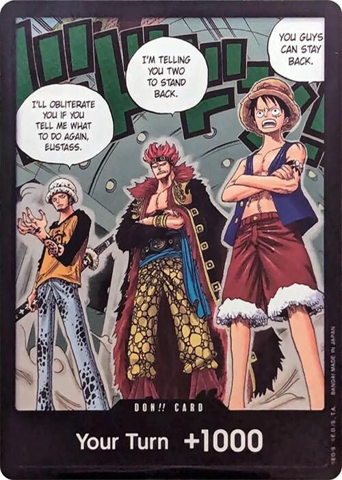 Carte DON!! (Trafalgar Law, Eustass Kid et Monkey.D.Luffy) (Pack Double Vol. 4) [500 ans dans le futur]