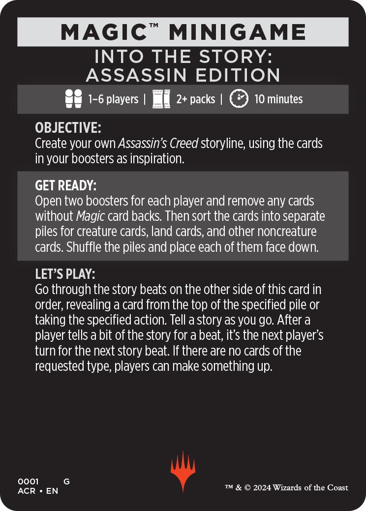 Dans l'histoire : Édition Assassin (Mini-jeu magique) [Mini-jeu Assassin's Creed]