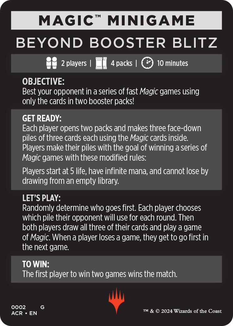 Au-delà de Booster Blitz (mini-jeu Magic) [mini-jeu Assassin's Creed]
