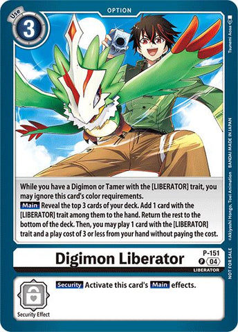 Digimon Liberator [P-151] (Torneo de tienda julio-septiembre de 2024. Paquete de participación) [Cartas promocionales]