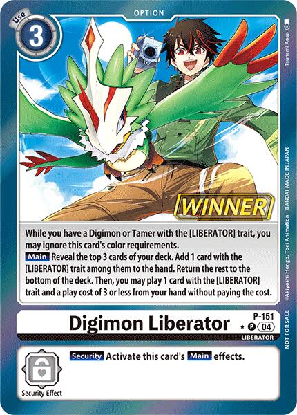 Digimon Liberator [P-151] (Store Tournament 2024 Juil. – Sept. Pack du vainqueur) [Cartes promotionnelles]